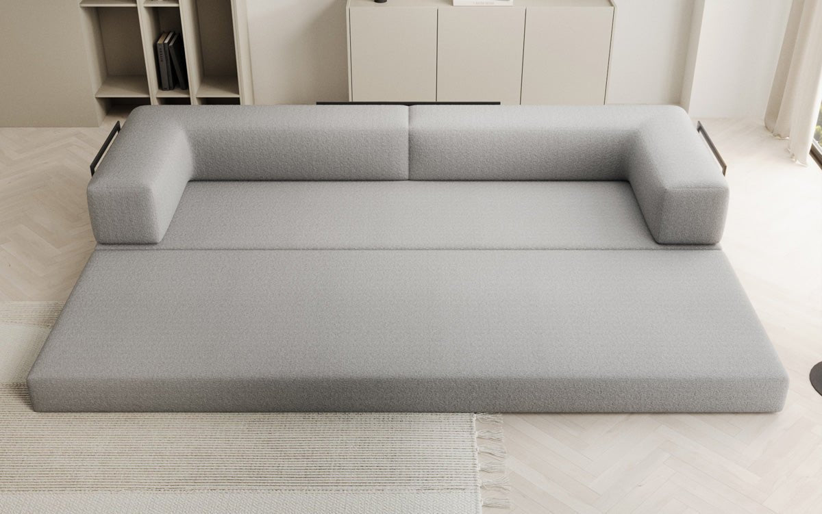 Designer Sofa Lazy 3-Seater XXL in Bouclé