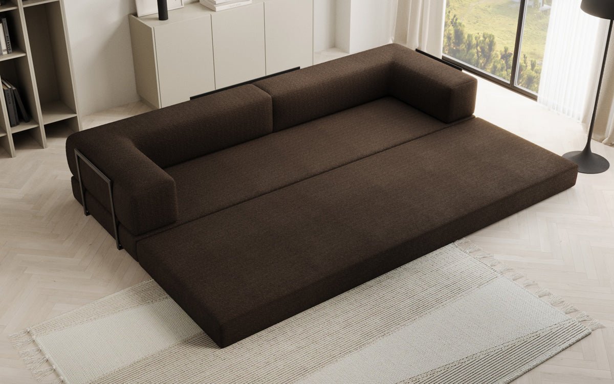 Designer Sofa Lazy 3-Seater XXL in Bouclé