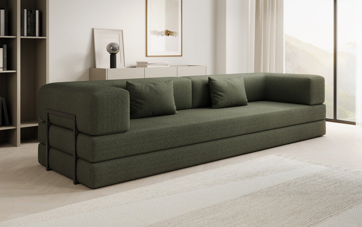 Designer Sofa Lazy 3-Seater XXL in Bouclé