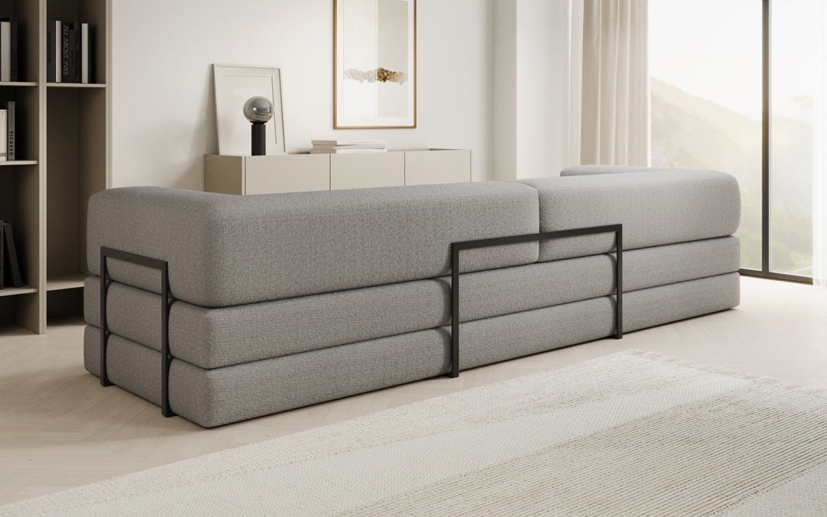Designer Sofa Lazy 3-Seater XXL in Bouclé