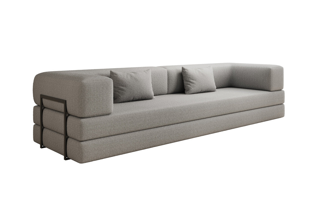 Designer Sofa Lazy 3-Seater XXL in Bouclé