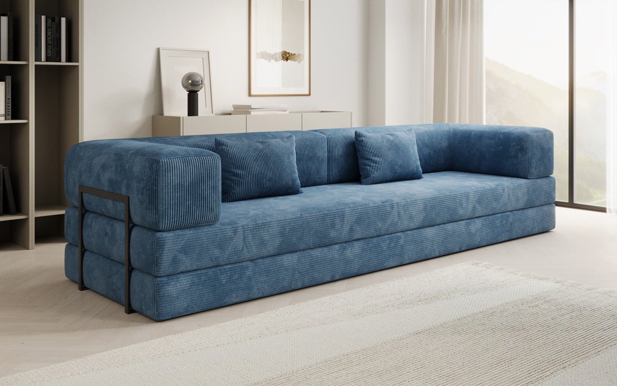 Designer Sofa Lazy 3-Seater XXL in Corduroy