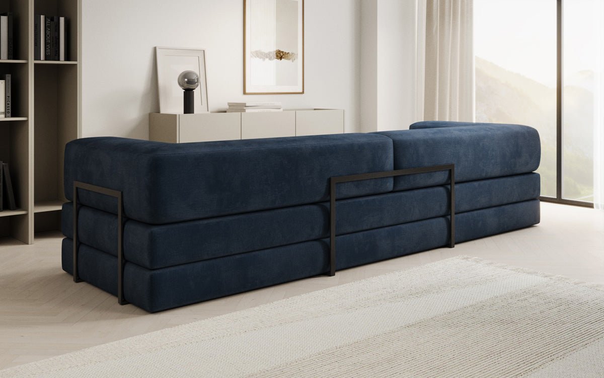 Designer Sofa Lazy 3-Seater XXL in Velvet
