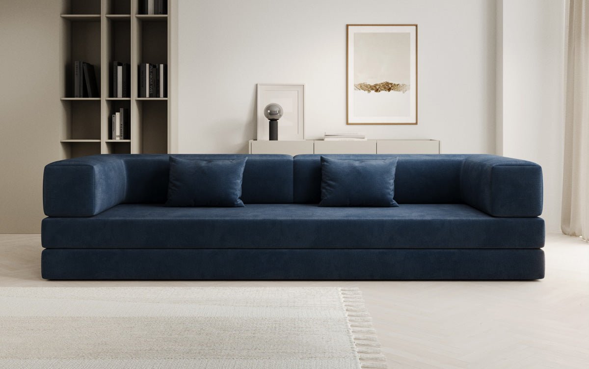 Designer Sofa Lazy 3-Seater XXL in Velvet
