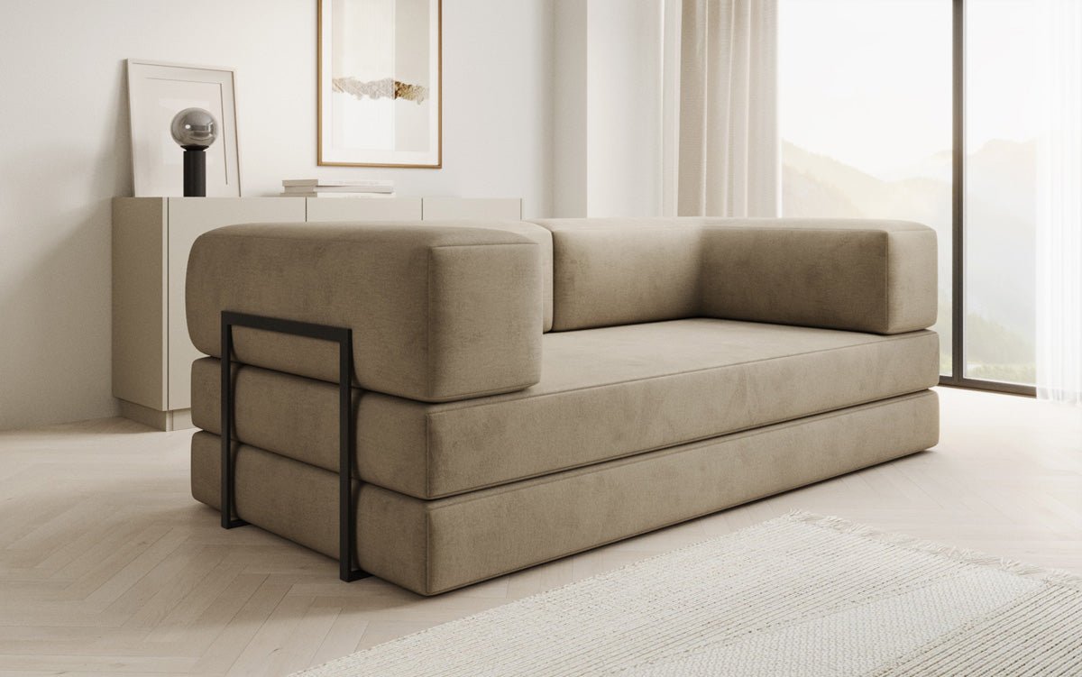 Designer Sofa Lazy 3-Seater in Velvet