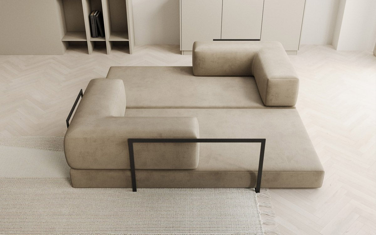 Designer Sofa Lazy 3-Seater in Velvet