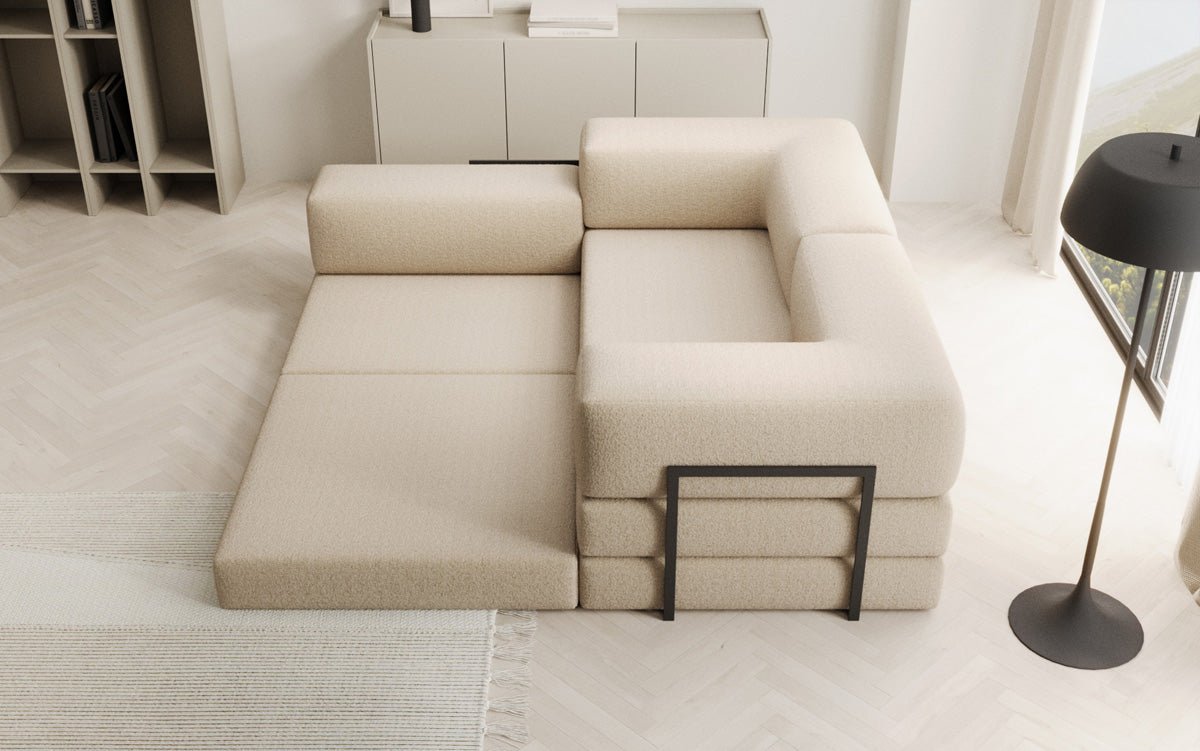 Designer Sofa Lazy L Mini in Bouclé