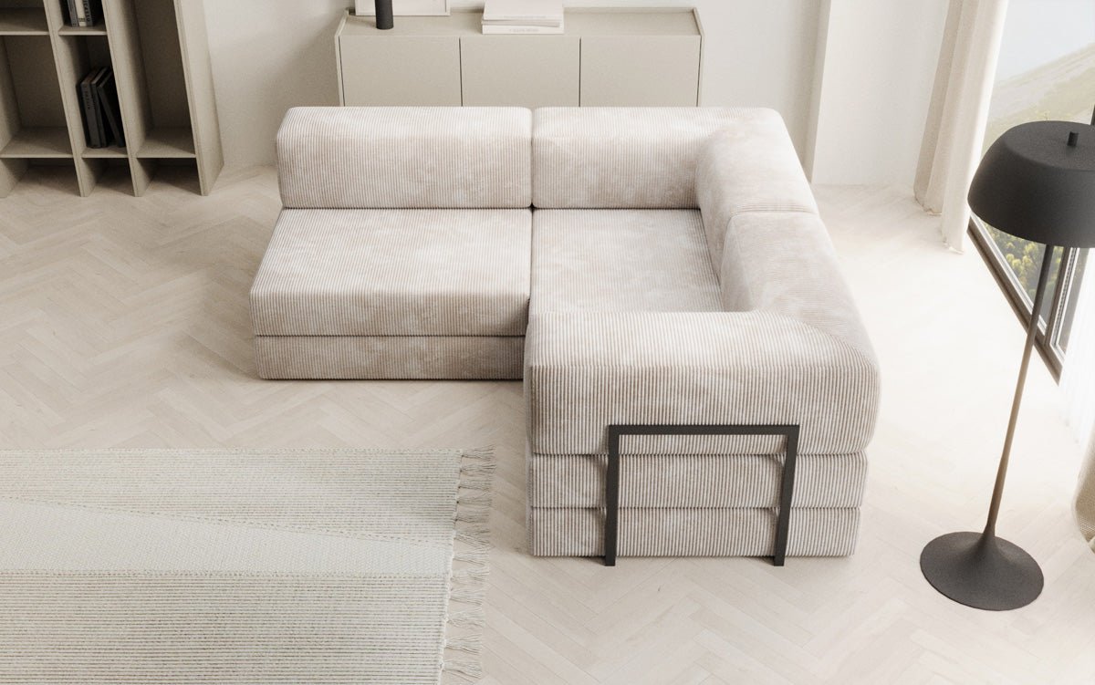 Designer Sofa Lazy L Mini in Corduroy