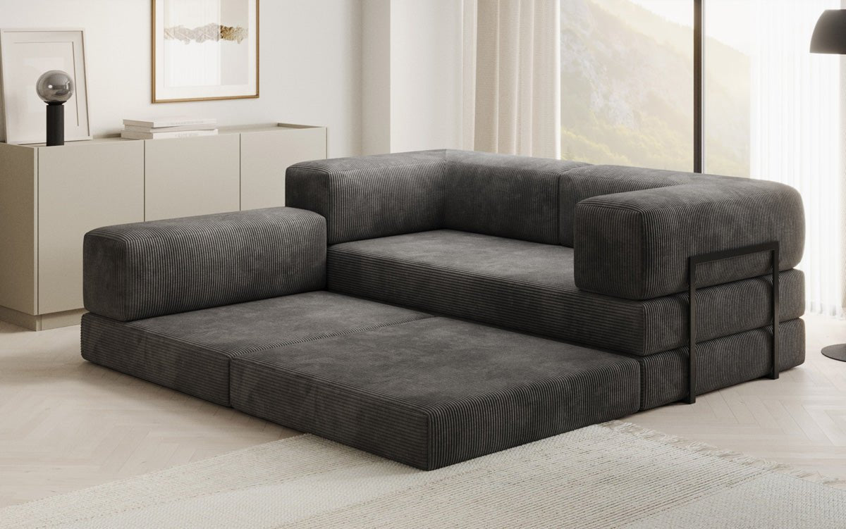 Designer Sofa Lazy L Mini in Corduroy