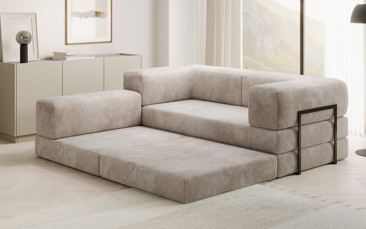Designer Sofa Lazy L Mini in Corduroy