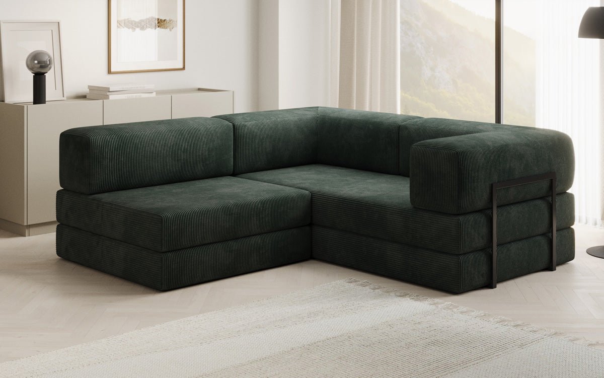 Designer Sofa Lazy L Mini in Corduroy