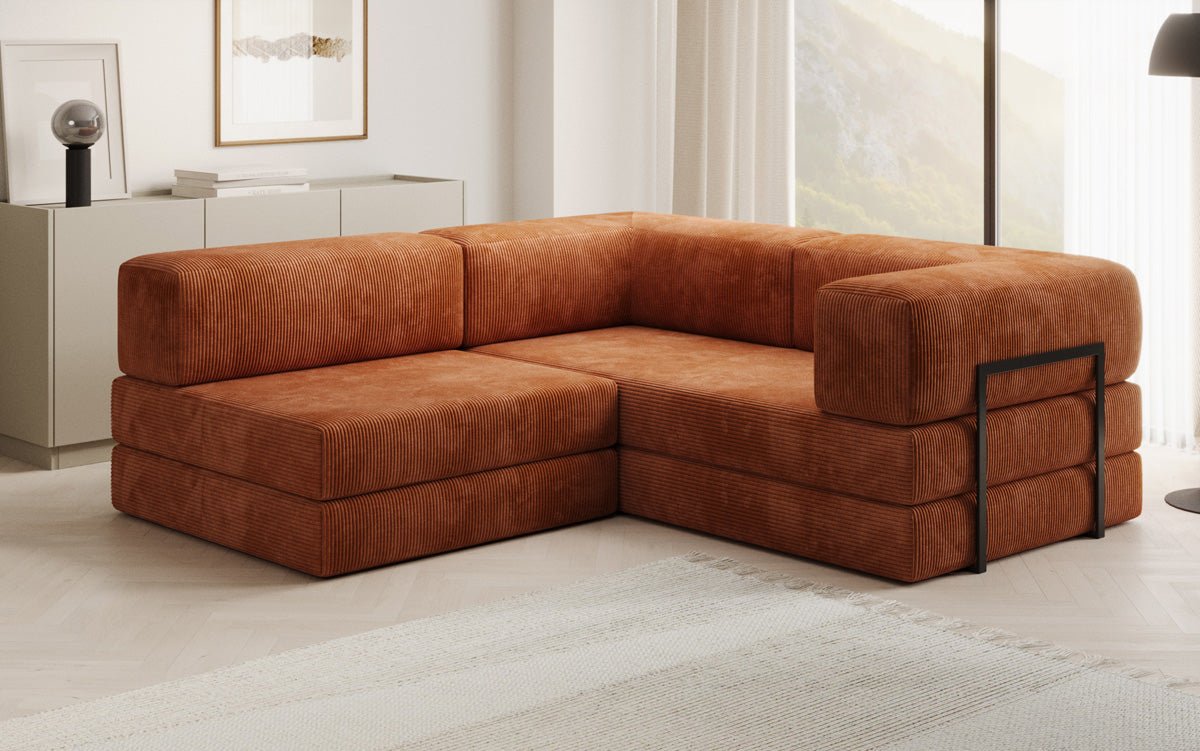 Designer Sofa Lazy L Mini in Corduroy