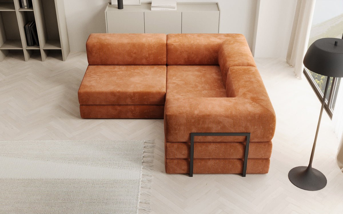 Designer Sofa Lazy L Mini in Corduroy