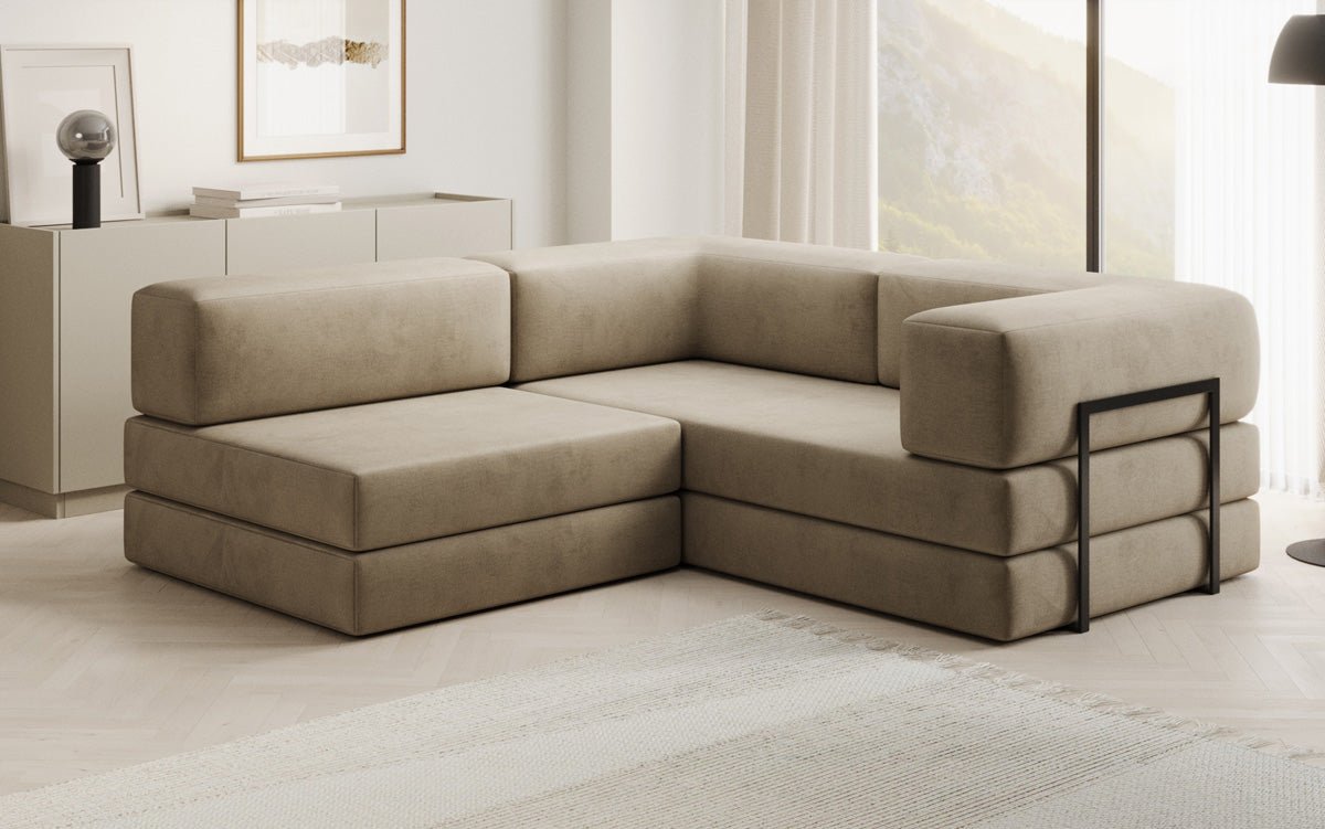 Designer Sofa Lazy L Mini in Samt