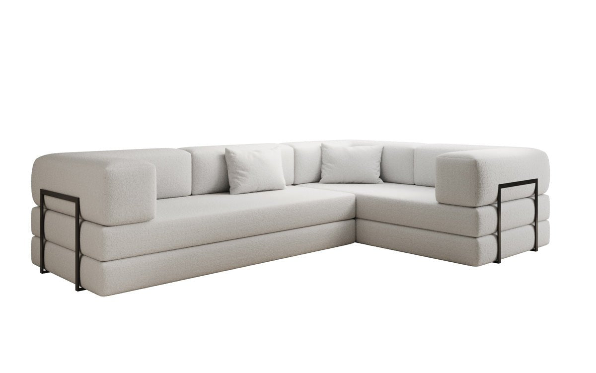 Designer Sofa Lazy L closed in Bouclé