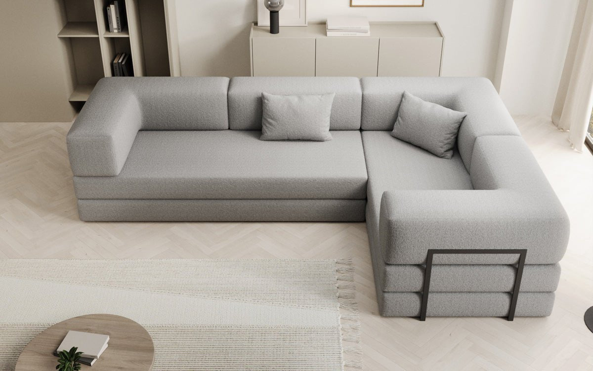 Designer Sofa Lazy L closed in Bouclé
