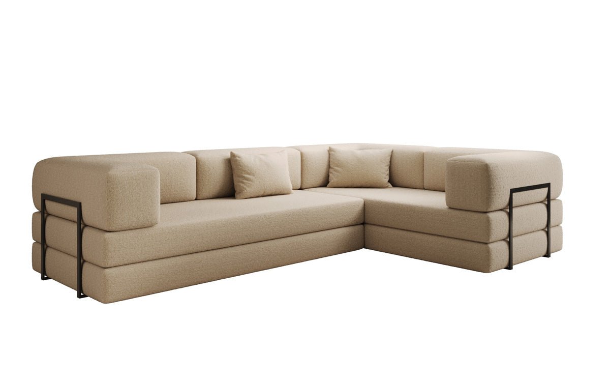 Designer Sofa Lazy L closed in Bouclé