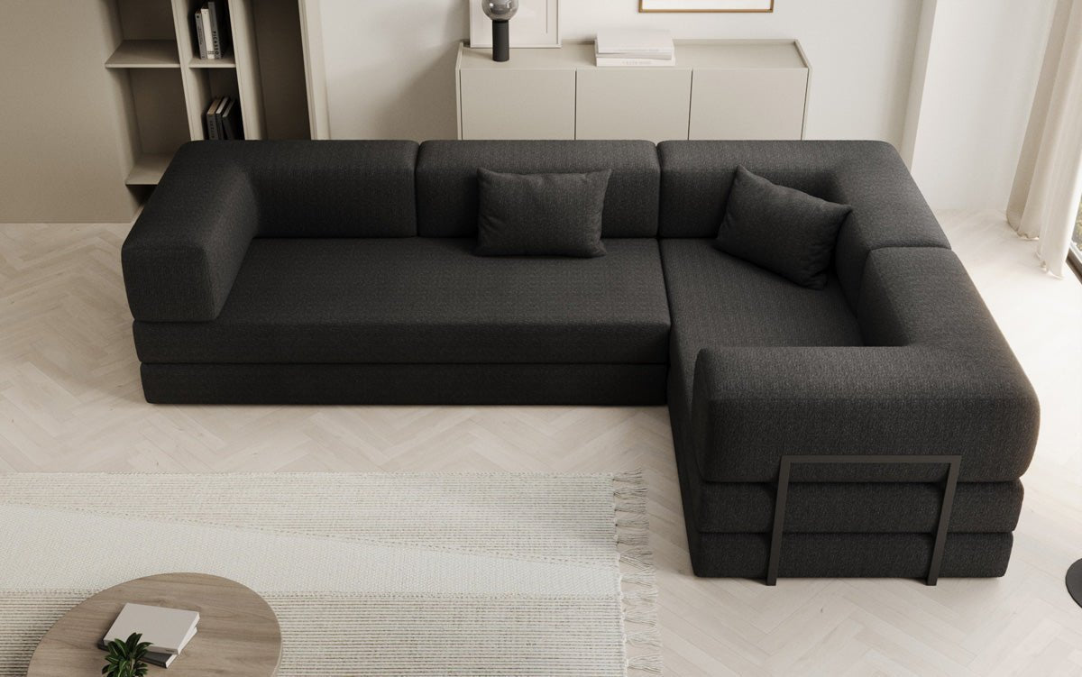 Designer Sofa Lazy L closed in Bouclé