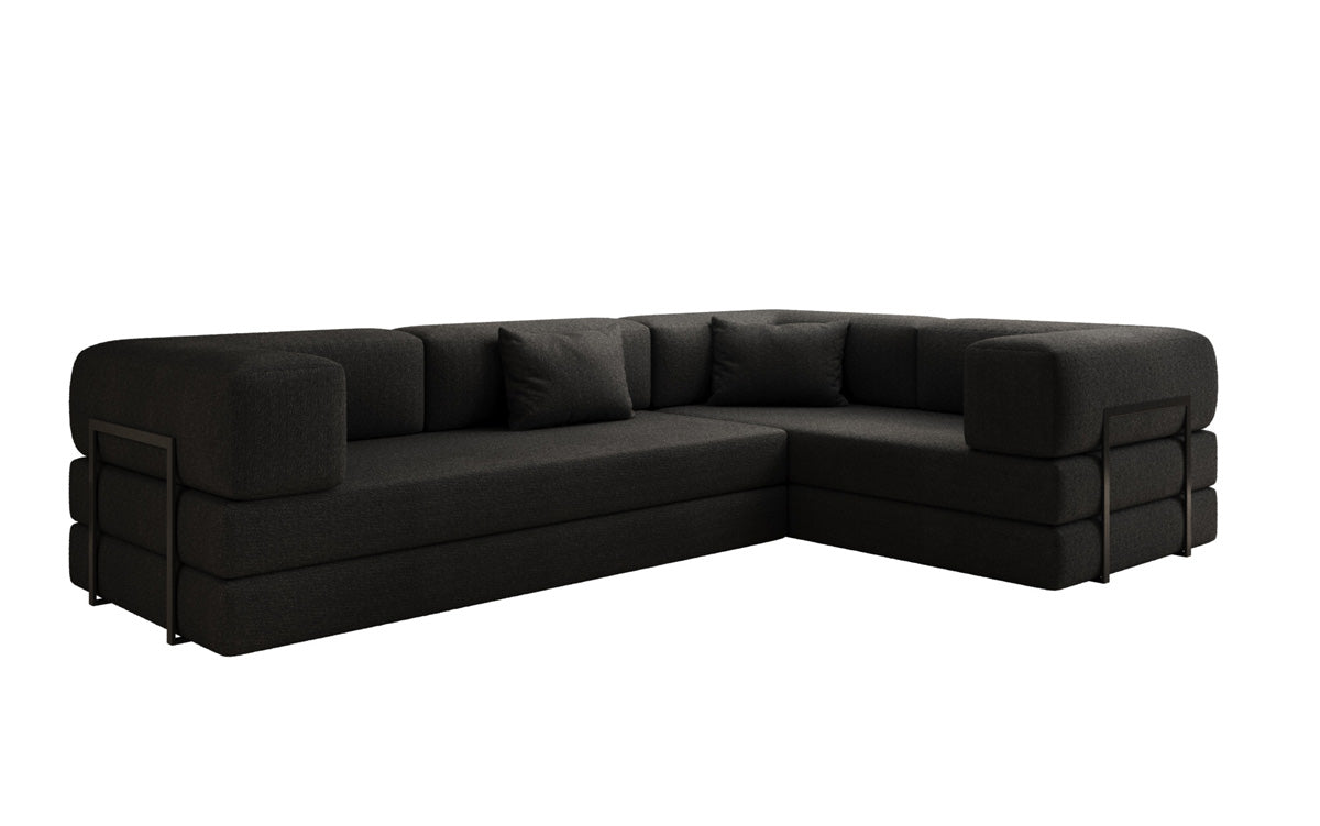 Designer Sofa Lazy L closed in Bouclé