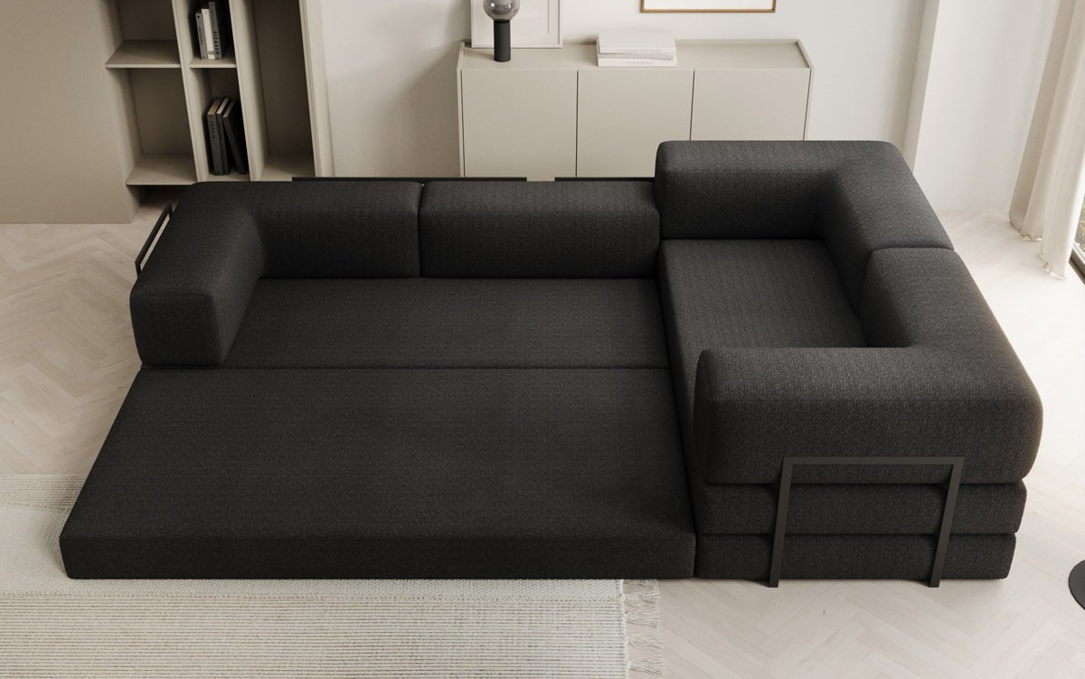 Designer Sofa Lazy L closed in Bouclé