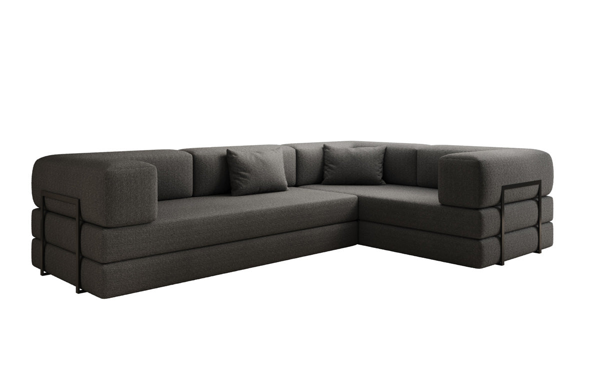 Designer Sofa Lazy L closed in Bouclé