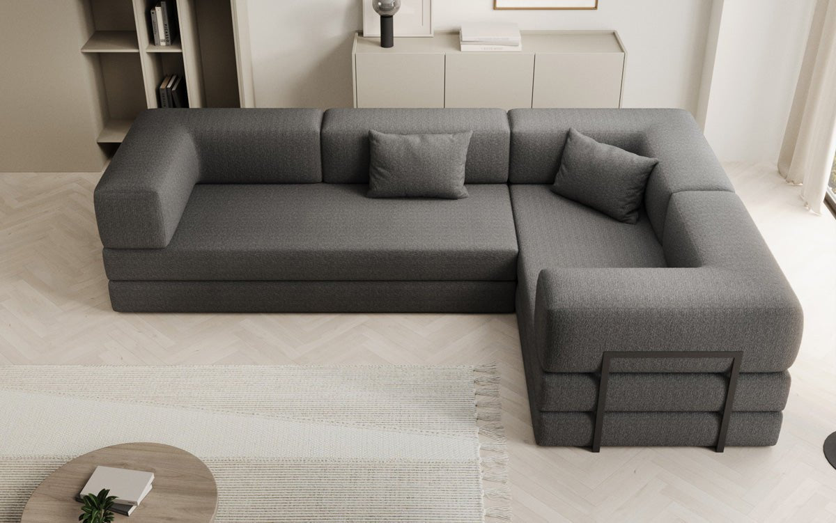 Designer Sofa Lazy L closed in Bouclé