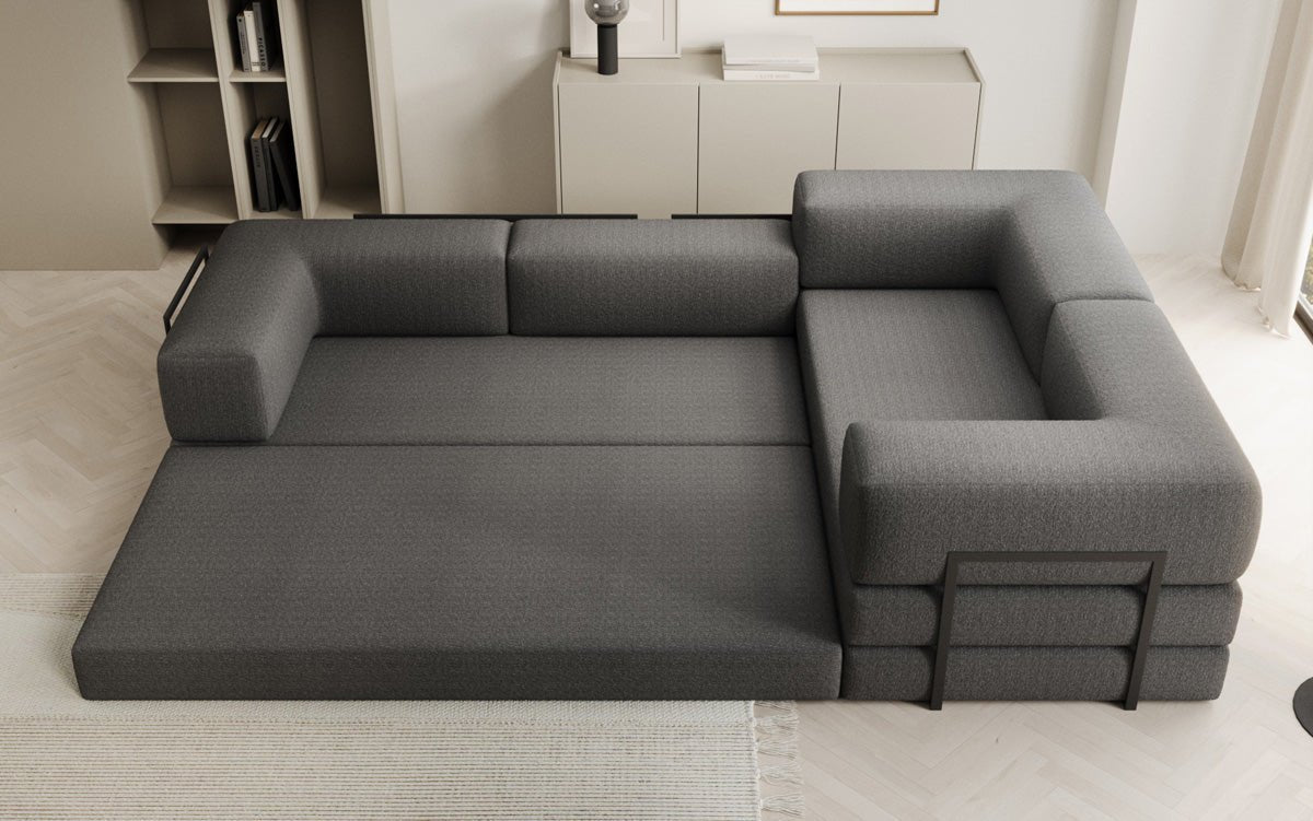 Designer Sofa Lazy L closed in Bouclé