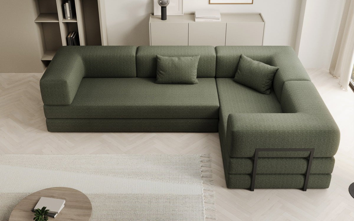 Designer Sofa Lazy L closed in Bouclé