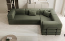 Designer Sofa Lazy L geschlossen in Bouclé