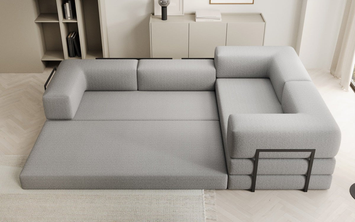 Designer Sofa Lazy L closed in Bouclé