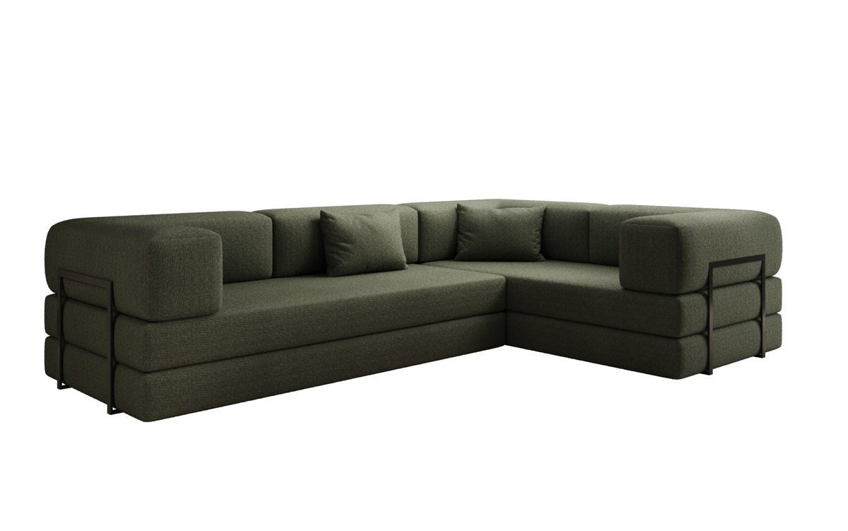 Designer Sofa Lazy L closed in Bouclé
