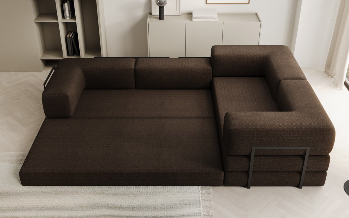 Designer Sofa Lazy L closed in Bouclé