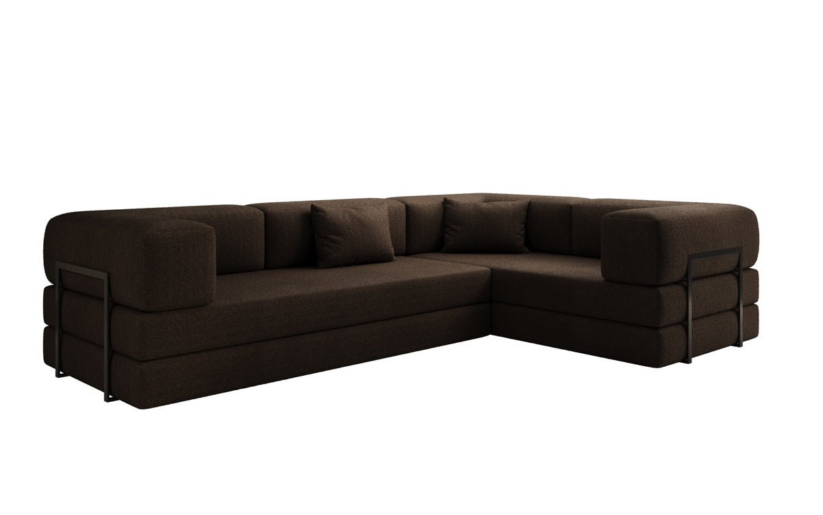 Designer Sofa Lazy L closed in Bouclé