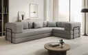 Designer Sofa Lazy L geschlossen in Bouclé