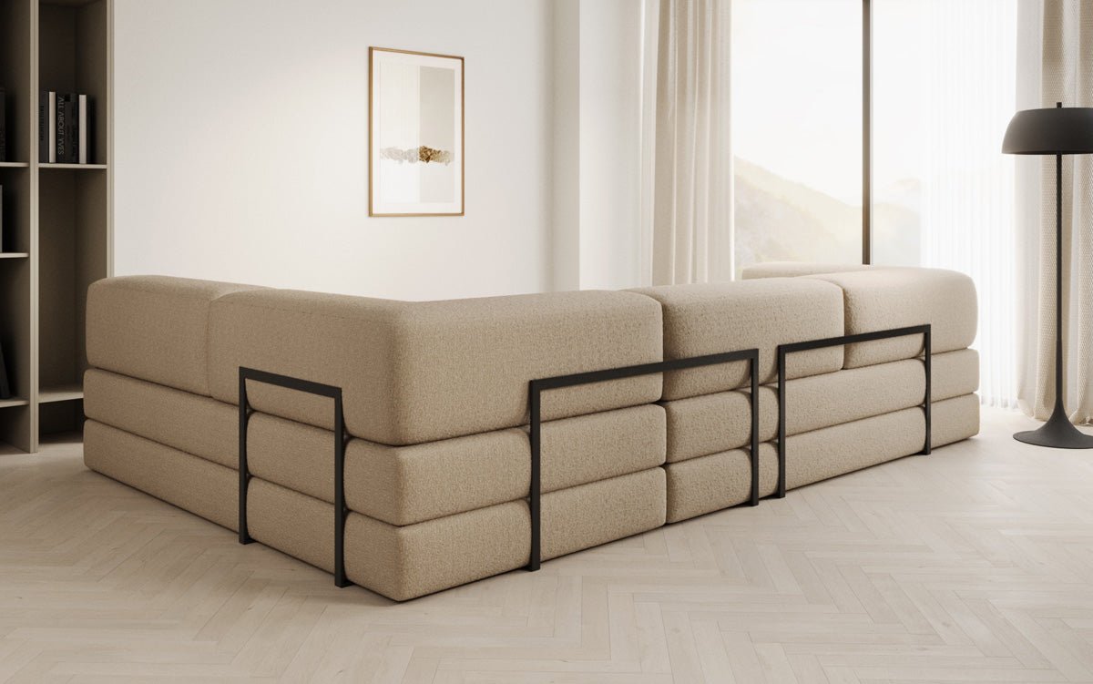 Designer Sofa Lazy L in Bouclé