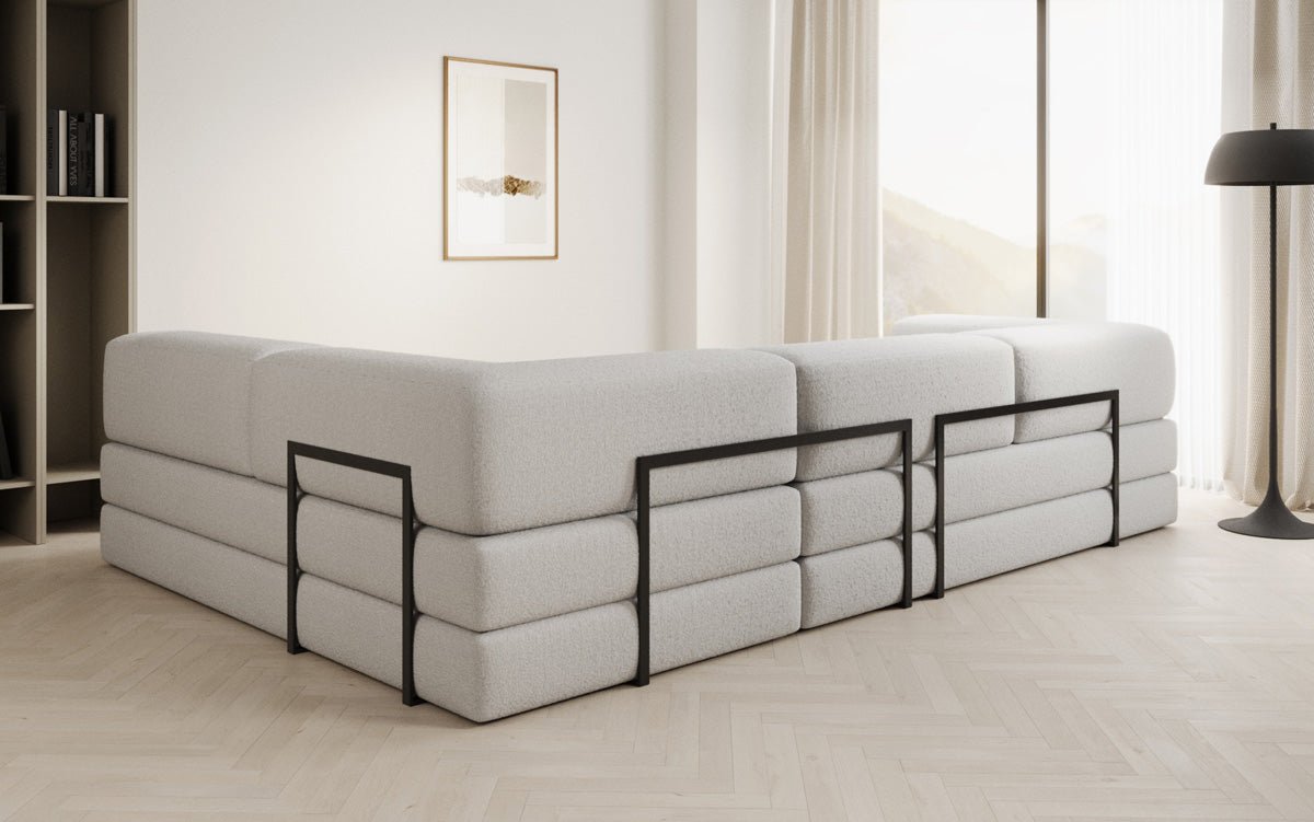 Designer Sofa Lazy L in Bouclé