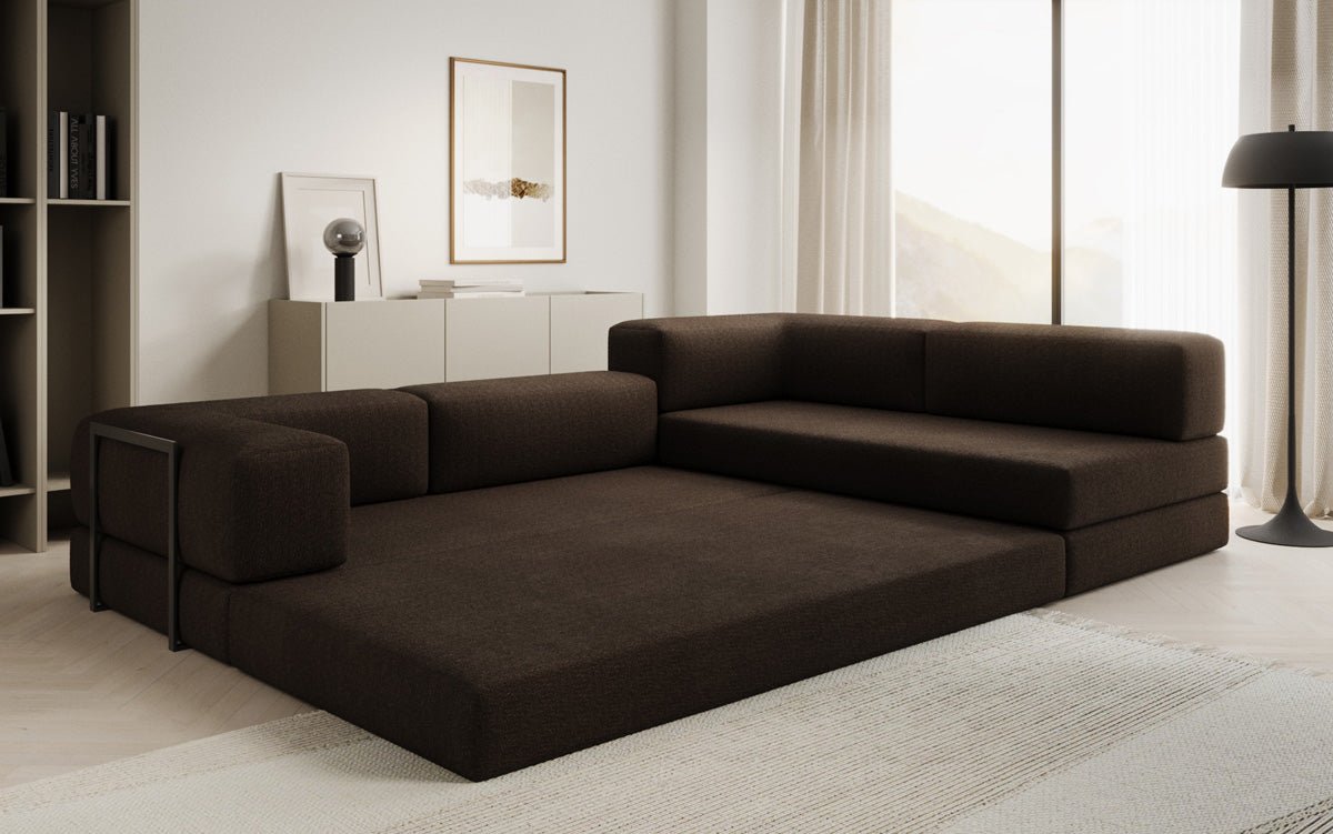 Designer Sofa Lazy L in Bouclé