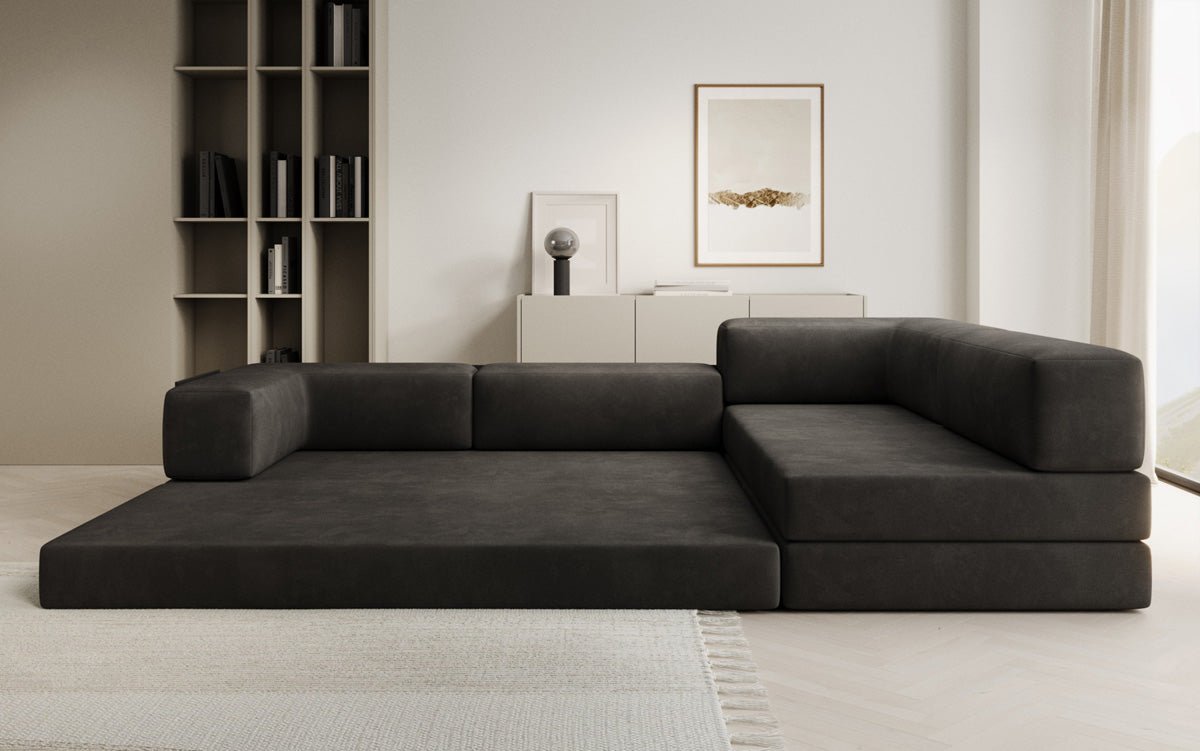 Designer Sofa Lazy L in Velvet