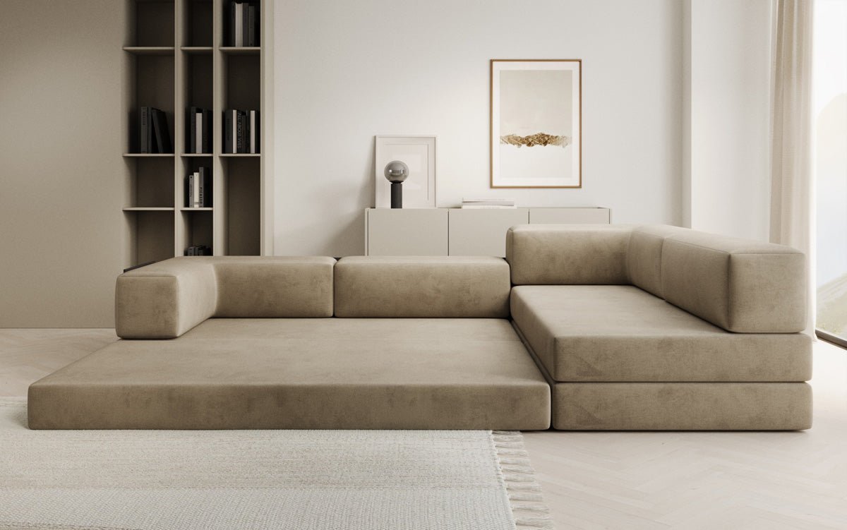 Designer Sofa Lazy L in Velvet