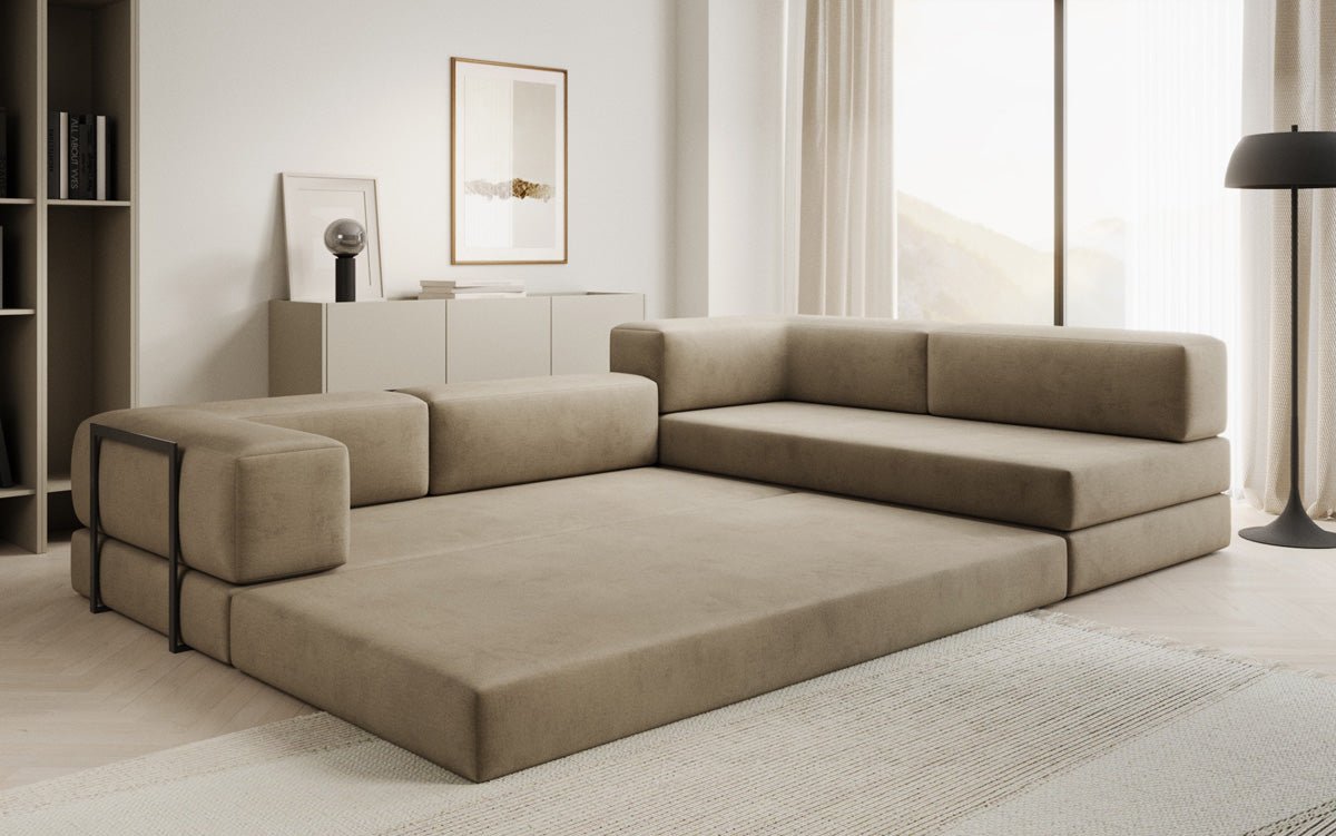 Designer Sofa Lazy L in Velvet