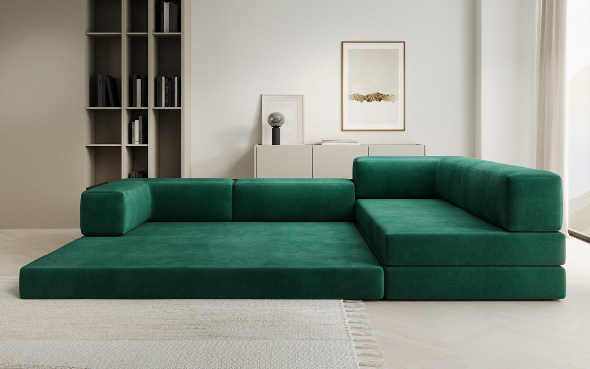 Designer Sofa Lazy L in Velvet