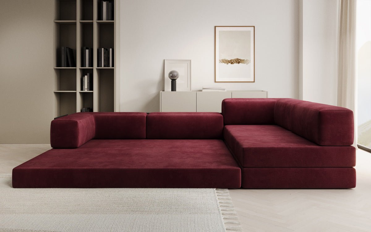Designer Sofa Lazy L in Velvet