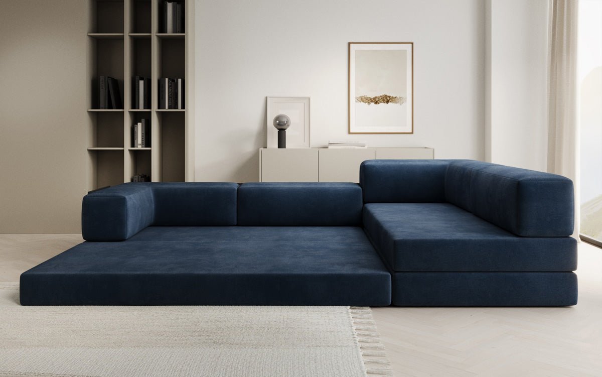 Designer Sofa Lazy L in Velvet