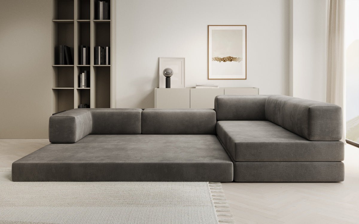 Designer Sofa Lazy L in Velvet