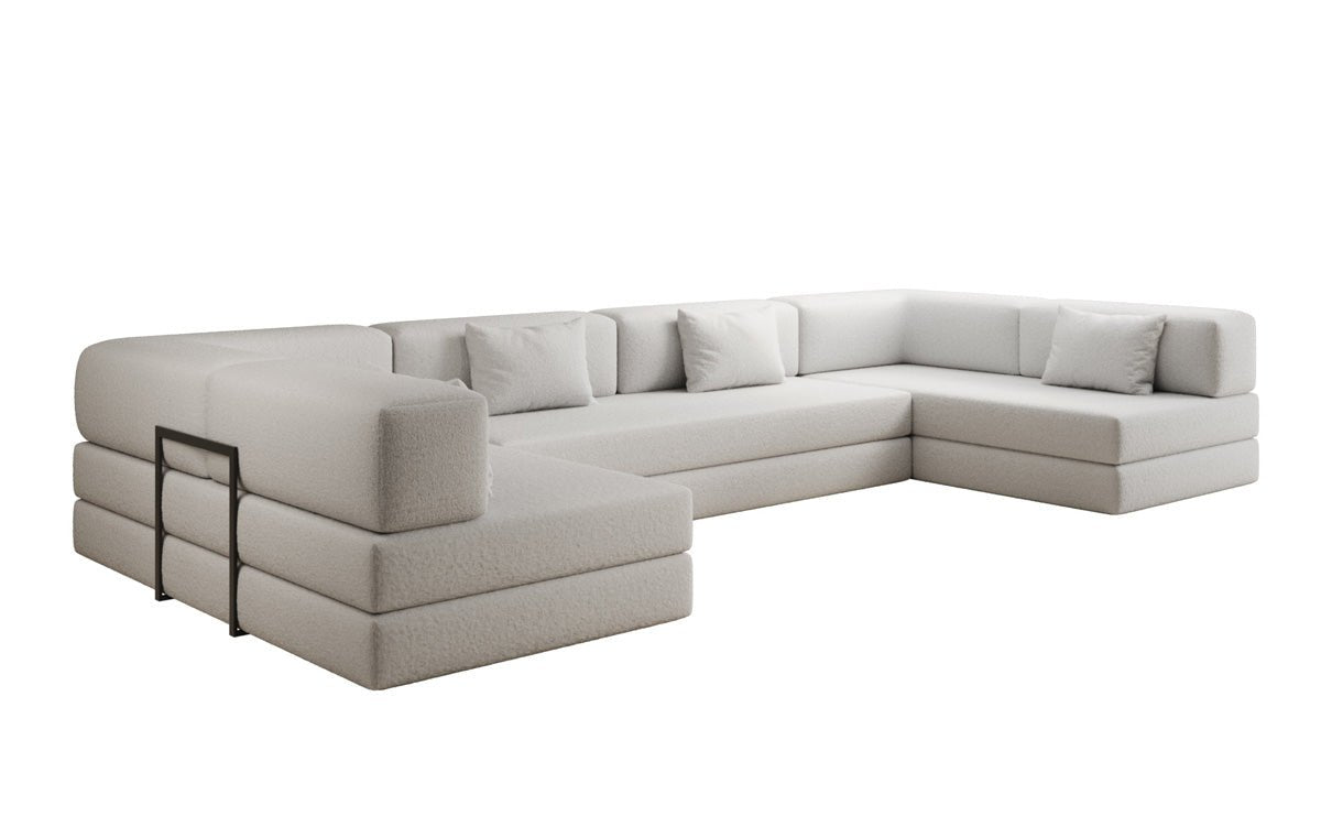 Designer Sofa Lazy U in Bouclé