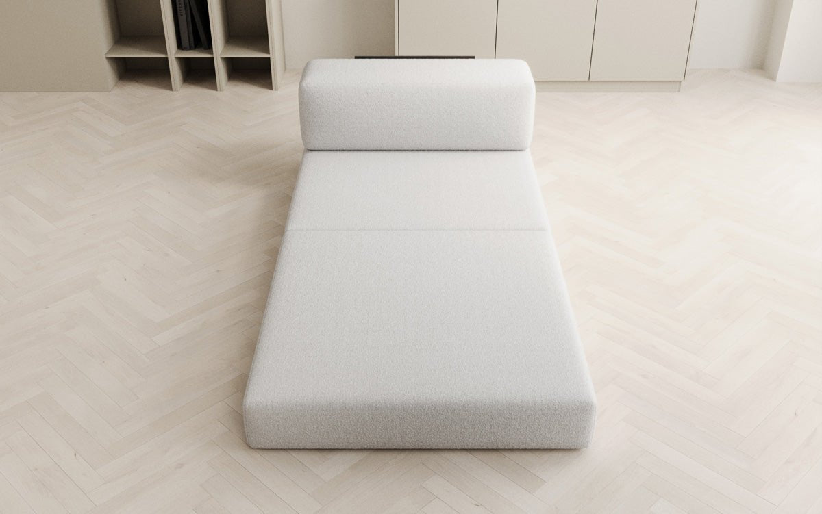 Designer sofa middle module Lazy in bouclé