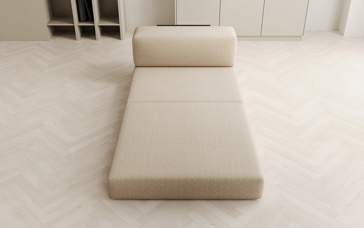 Designer sofa middle module Lazy in bouclé