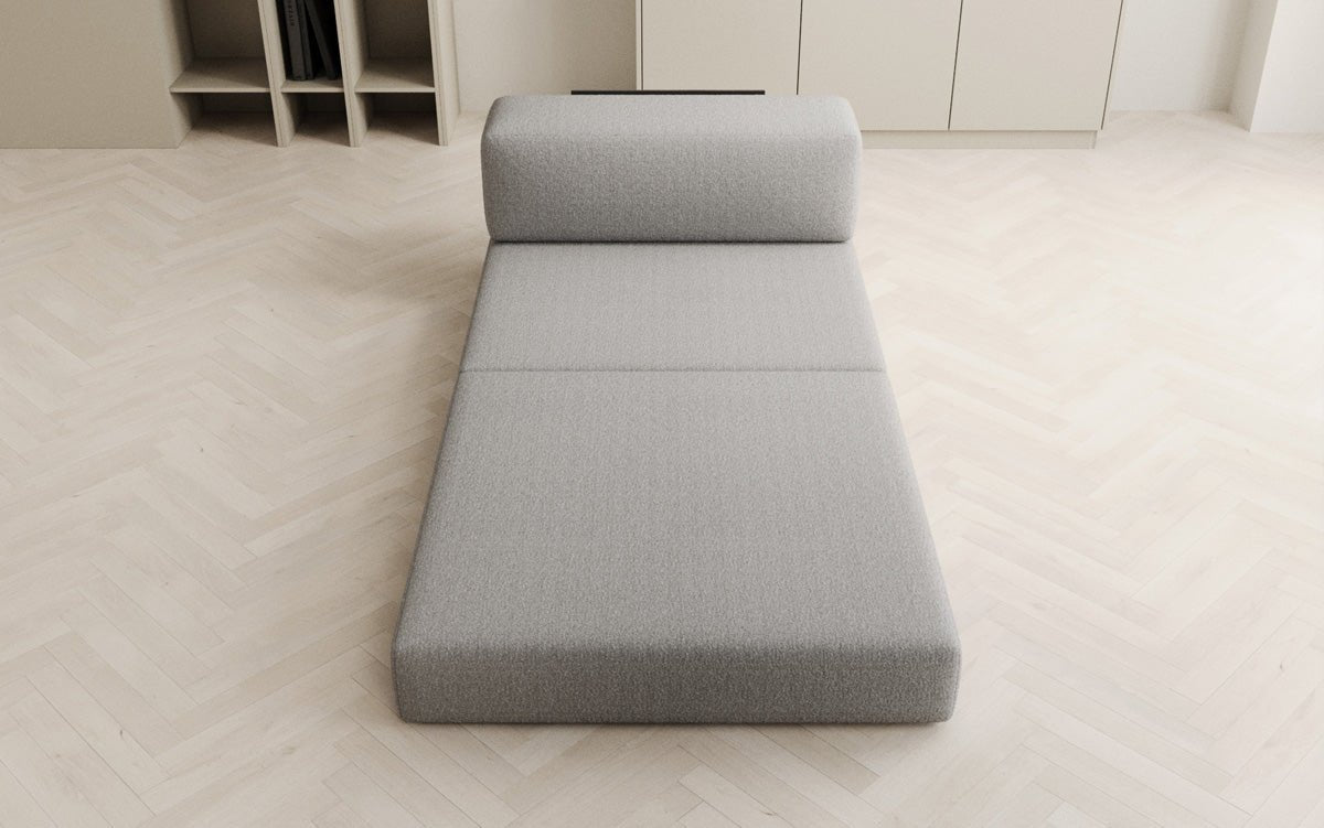 Designer sofa middle module Lazy in bouclé