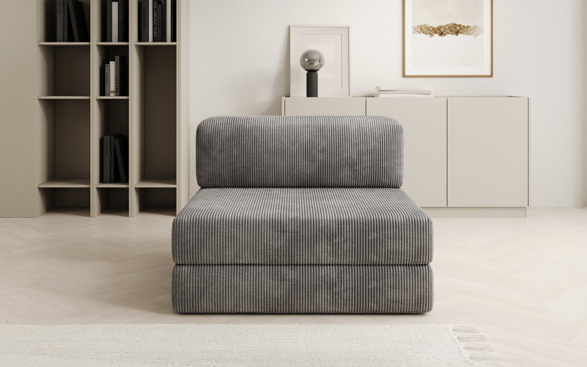 Designer sofa middle module Lazy in Corduroy