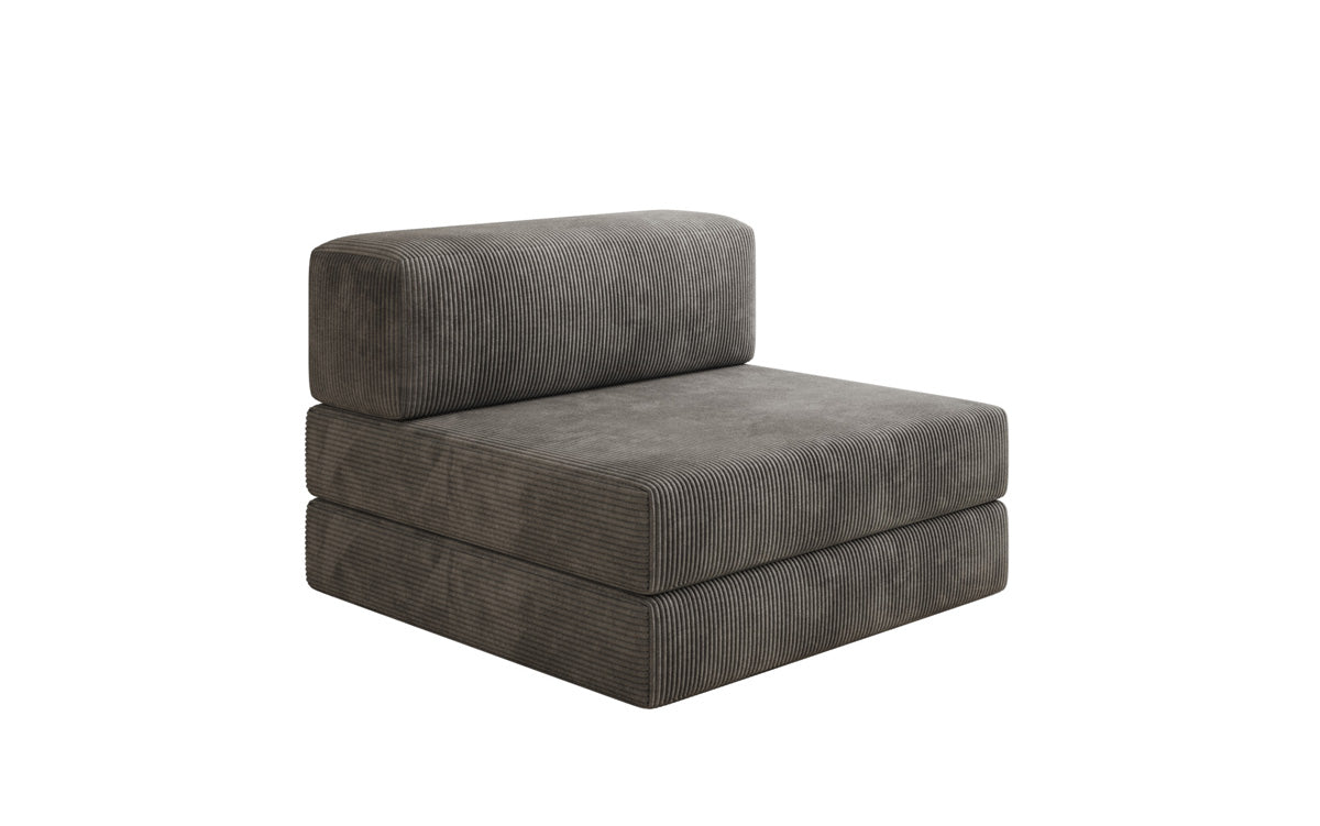 Designer sofa middle module Lazy in Corduroy